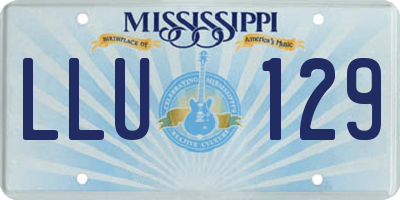 MS license plate LLU129