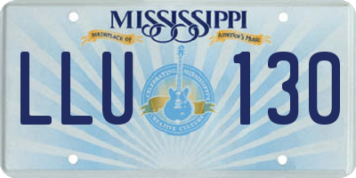 MS license plate LLU130