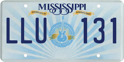 MS license plate LLU131