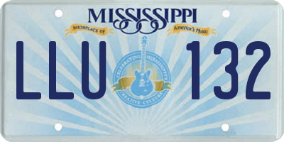 MS license plate LLU132