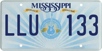 MS license plate LLU133
