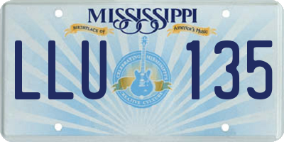 MS license plate LLU135