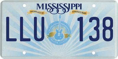 MS license plate LLU138