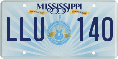 MS license plate LLU140