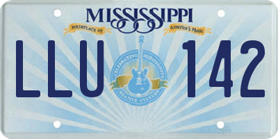 MS license plate LLU142
