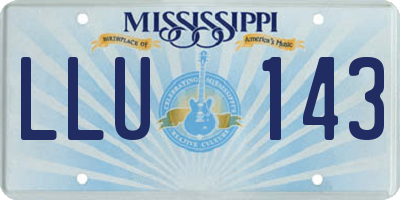 MS license plate LLU143