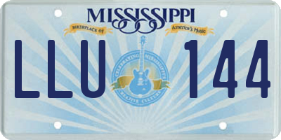 MS license plate LLU144