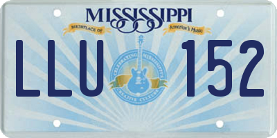 MS license plate LLU152