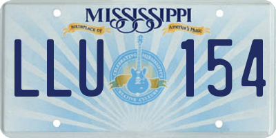 MS license plate LLU154