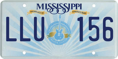 MS license plate LLU156