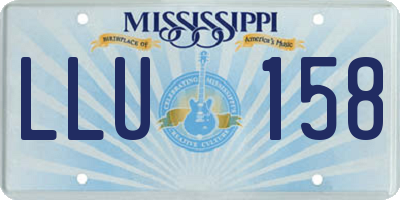 MS license plate LLU158