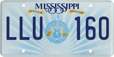 MS license plate LLU160