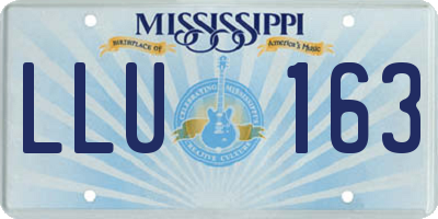 MS license plate LLU163