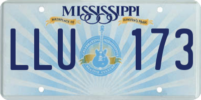 MS license plate LLU173