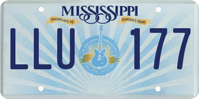 MS license plate LLU177