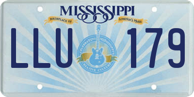 MS license plate LLU179