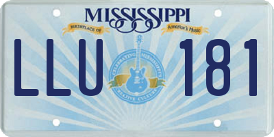 MS license plate LLU181