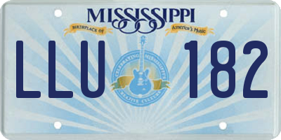 MS license plate LLU182