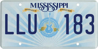 MS license plate LLU183