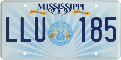 MS license plate LLU185