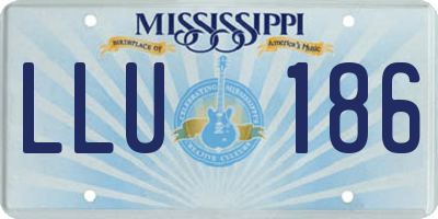 MS license plate LLU186