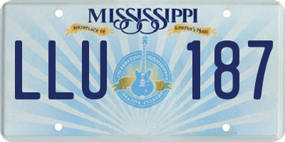 MS license plate LLU187