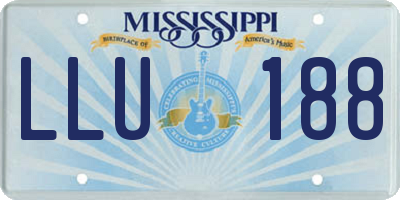 MS license plate LLU188