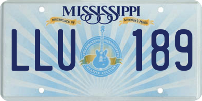 MS license plate LLU189