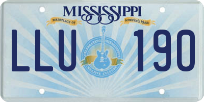MS license plate LLU190
