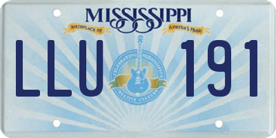 MS license plate LLU191