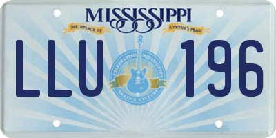MS license plate LLU196