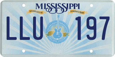 MS license plate LLU197
