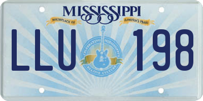 MS license plate LLU198