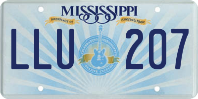 MS license plate LLU207