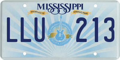 MS license plate LLU213