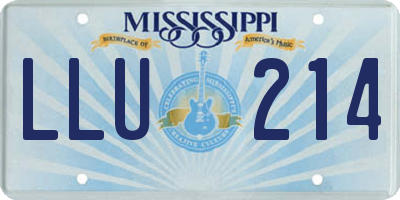 MS license plate LLU214