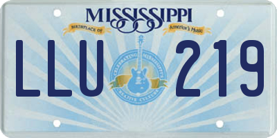 MS license plate LLU219