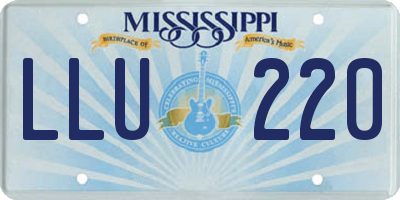 MS license plate LLU220