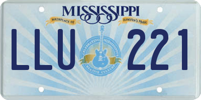 MS license plate LLU221