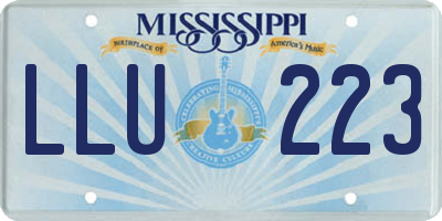 MS license plate LLU223