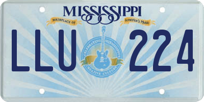 MS license plate LLU224