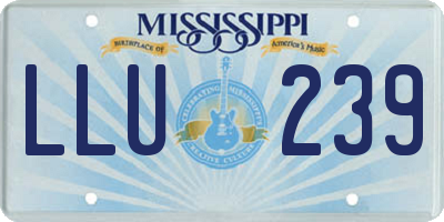 MS license plate LLU239