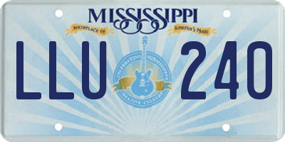 MS license plate LLU240