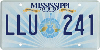 MS license plate LLU241