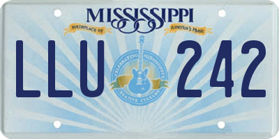 MS license plate LLU242