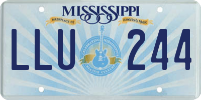 MS license plate LLU244