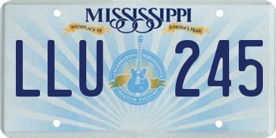 MS license plate LLU245