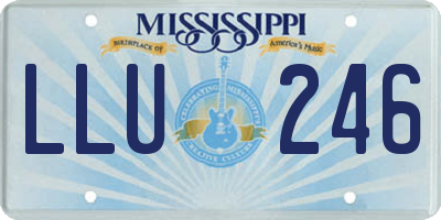 MS license plate LLU246