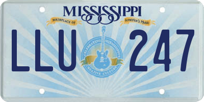 MS license plate LLU247