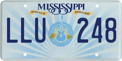 MS license plate LLU248